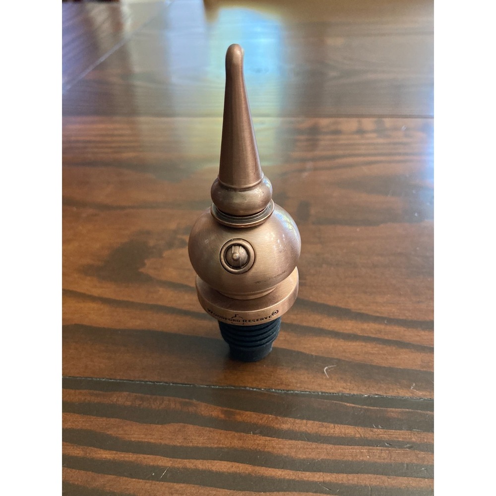 Woodford Reserve Copper Tone Metal Bottle Stopper with Black Rubber Cork